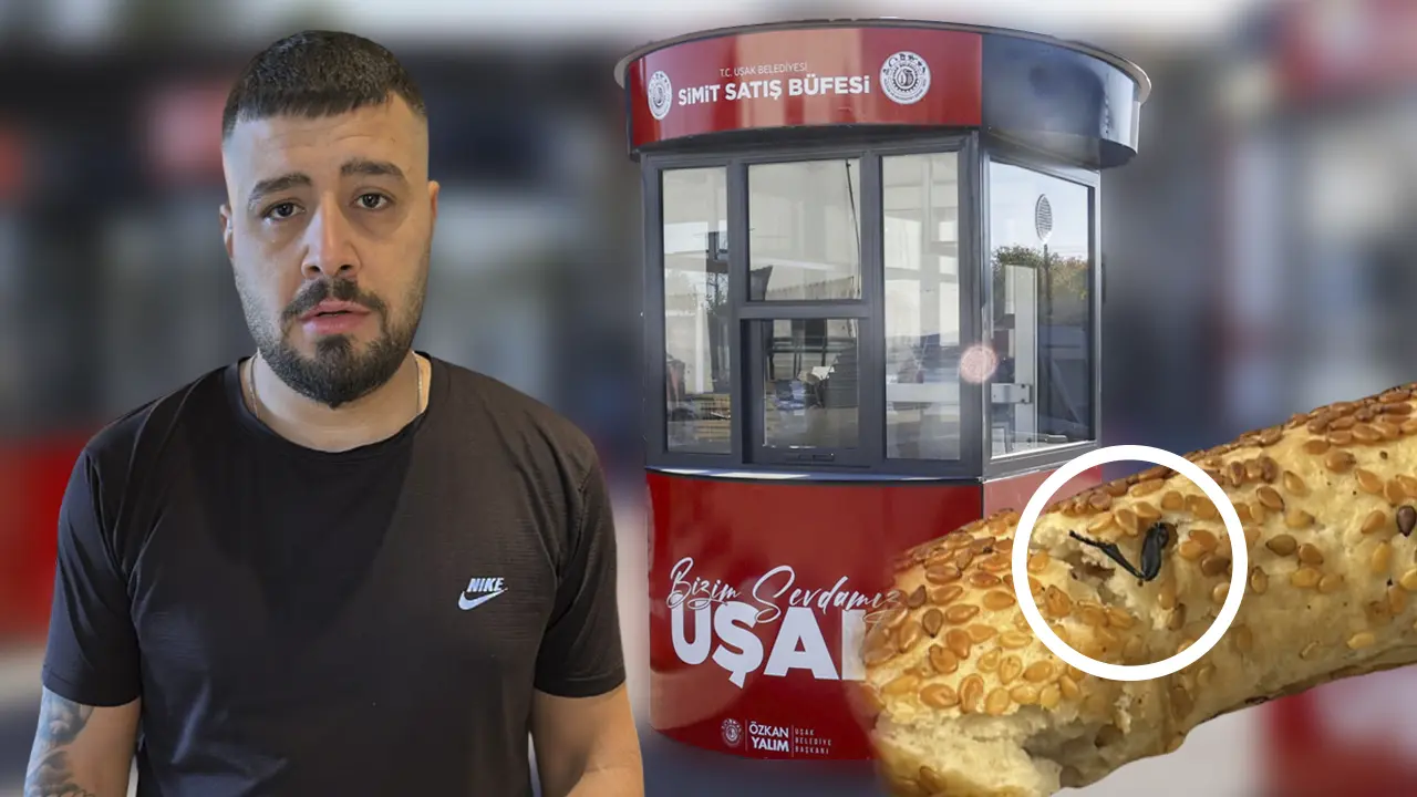 Uşak’ta simitten böcek bacağı çıktı!