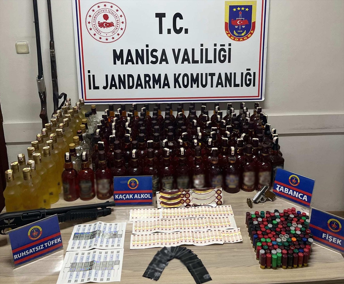 Salihli'de sahte içki operasyonunda 1 gözaltı