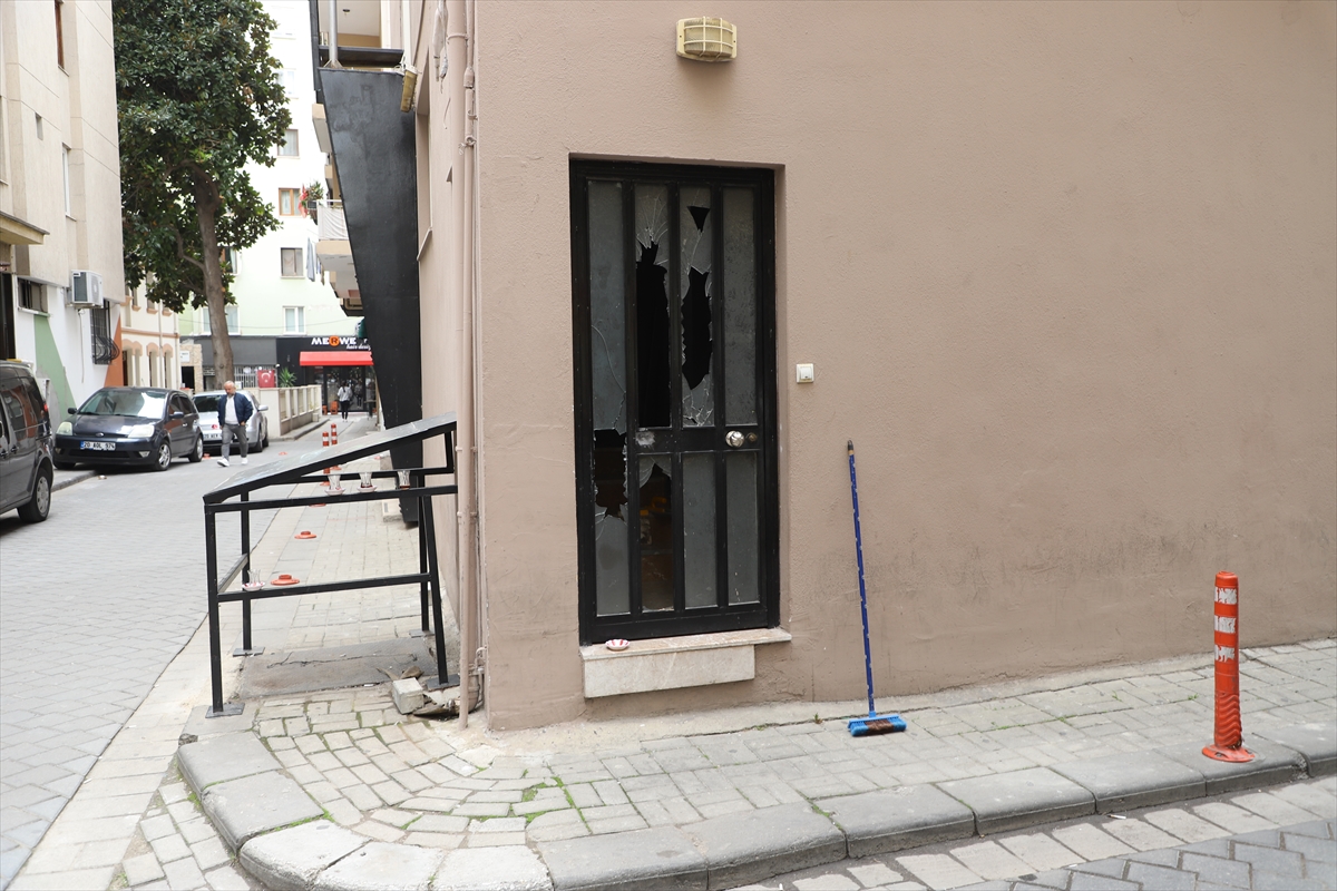 Denizli'de iş yerine silahlı saldırı güvenlik kamerasında