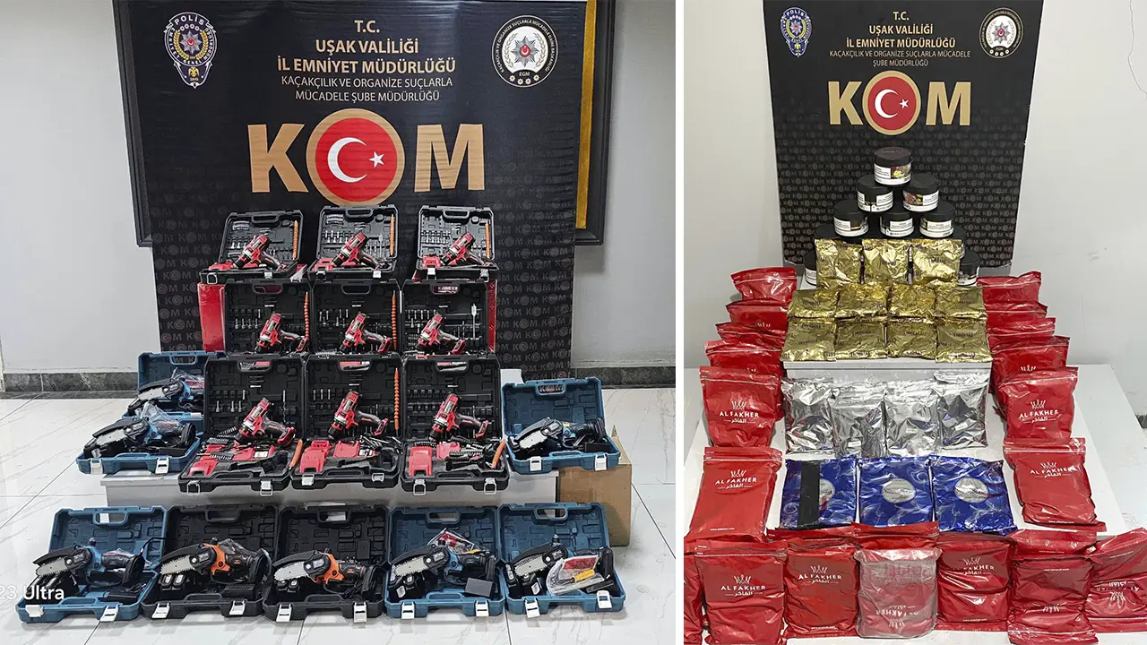 Uşak’ta Kaçak Ürün Operasyonu: 2 Kişi Gözaltına Alındı