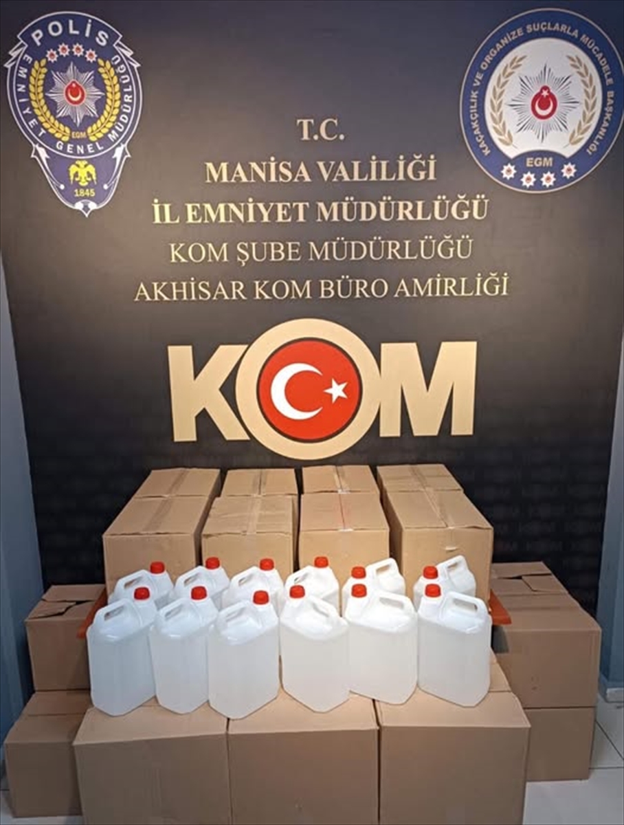 Akhisar'da 440 litre etil alkol ele geçirildi