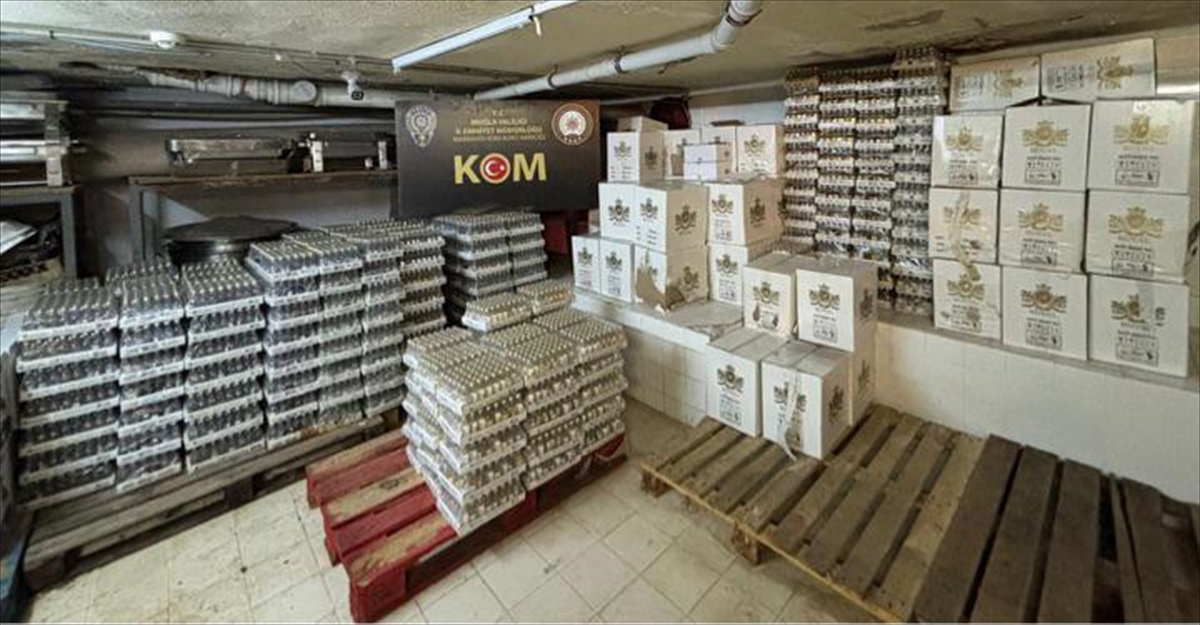 Muğla'da 28 bin 896 şişe kaçak içki ele geçirildi