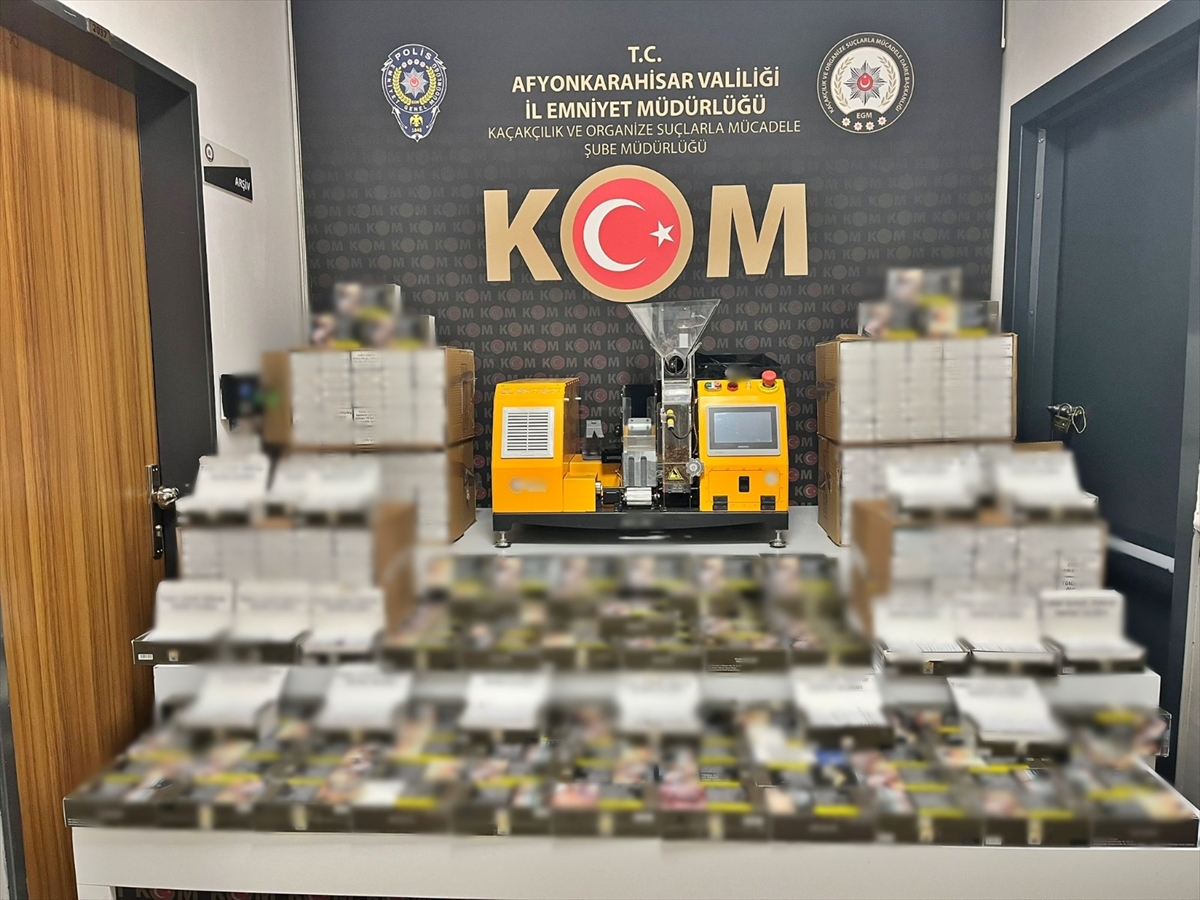 Afyonkarahisar'da 91 bin 400 makaron ele geçirildi