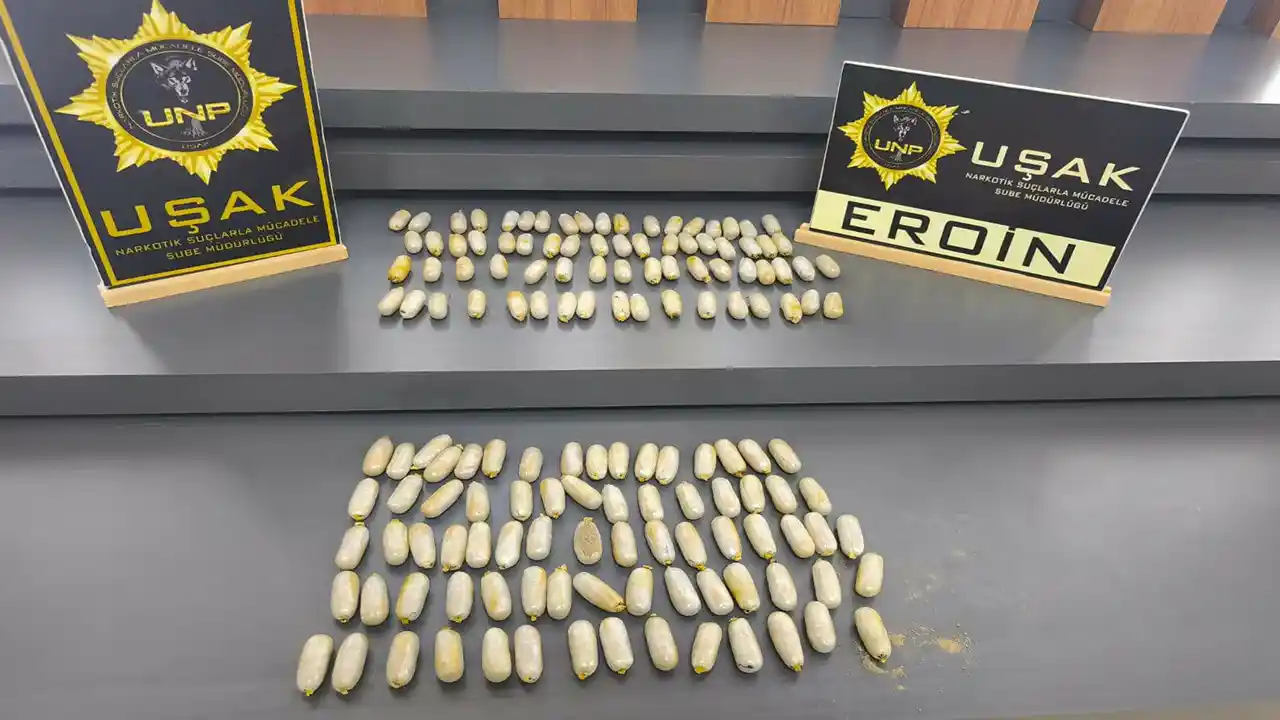 Uşak’ta Mideye Gizlenen 1 Kilo Eroin Ele Geçirildi!