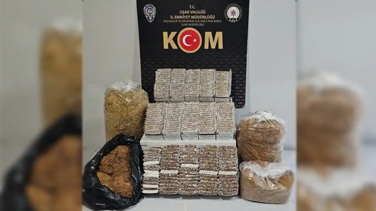 Uşak’ta Kaçak Tütün ve Sigara Operasyonu!