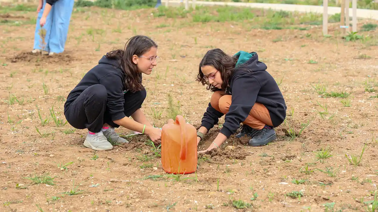 Efeler'de Gazze'ye destek için fidan dikildi