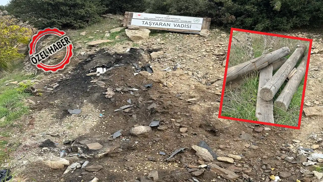 Uşak'taki Taşyaran Vadisi'nin Tabelası Yerlerde Sürünüyor.!