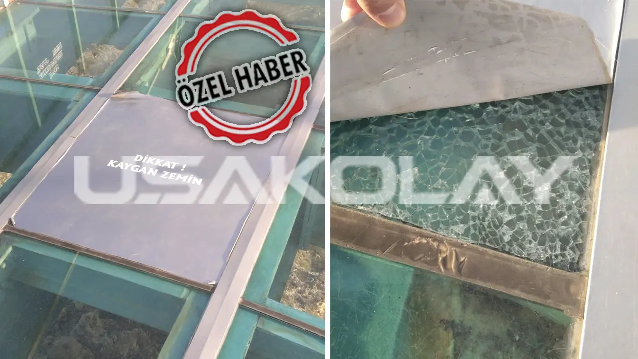Ulubey Kanyonları’nda Çatlayan Cam Teras, Folyo ile Gizleniyor!