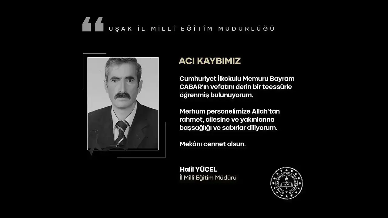 Cumhuriyet İlkokulu Memuru Bayram Cabar Hayatını Kaybetti