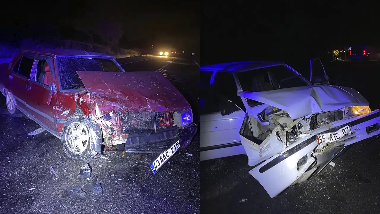 Eşme–Kula hattında iki araç kafa kafaya çarpıştı: 1 yaralı