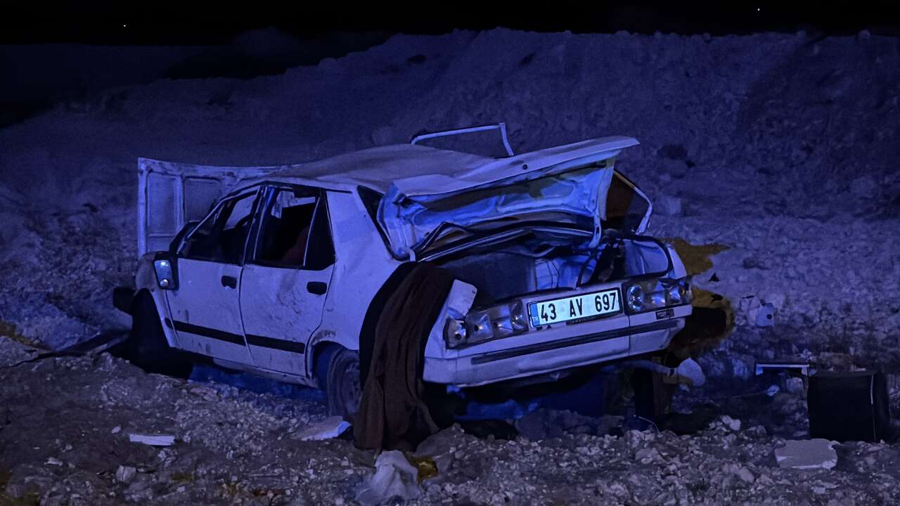 Tarlaya savrulan otomobilin sürücüsü yaralandı