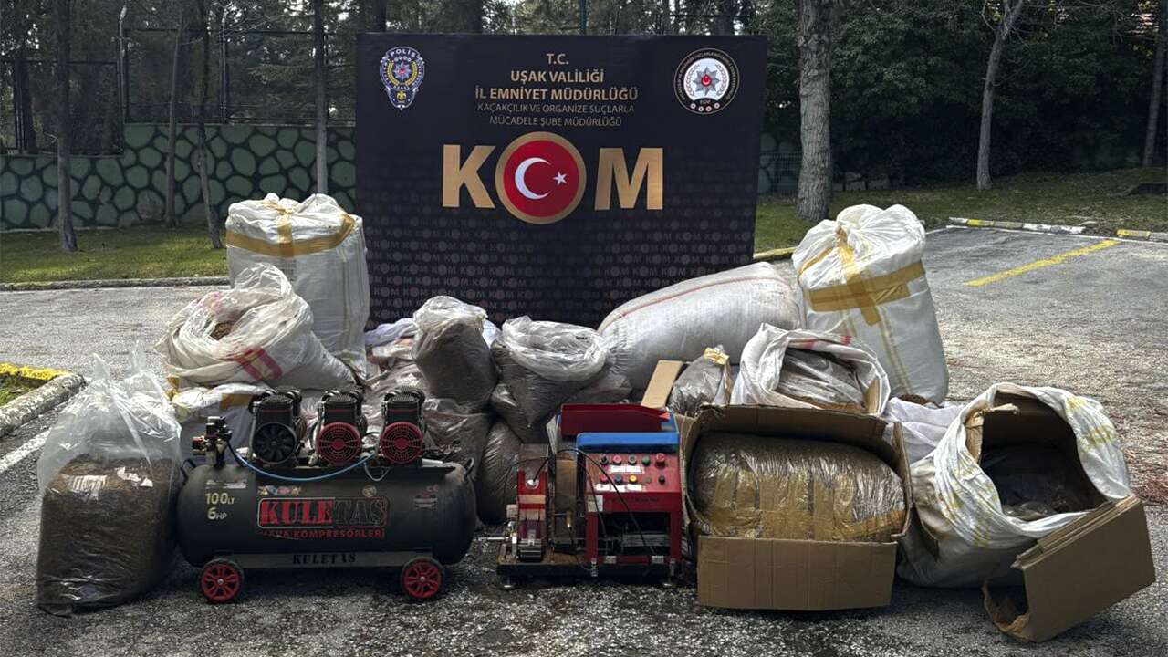 Uşak'ta 550 kilo kaçak tütün ele geçirildi