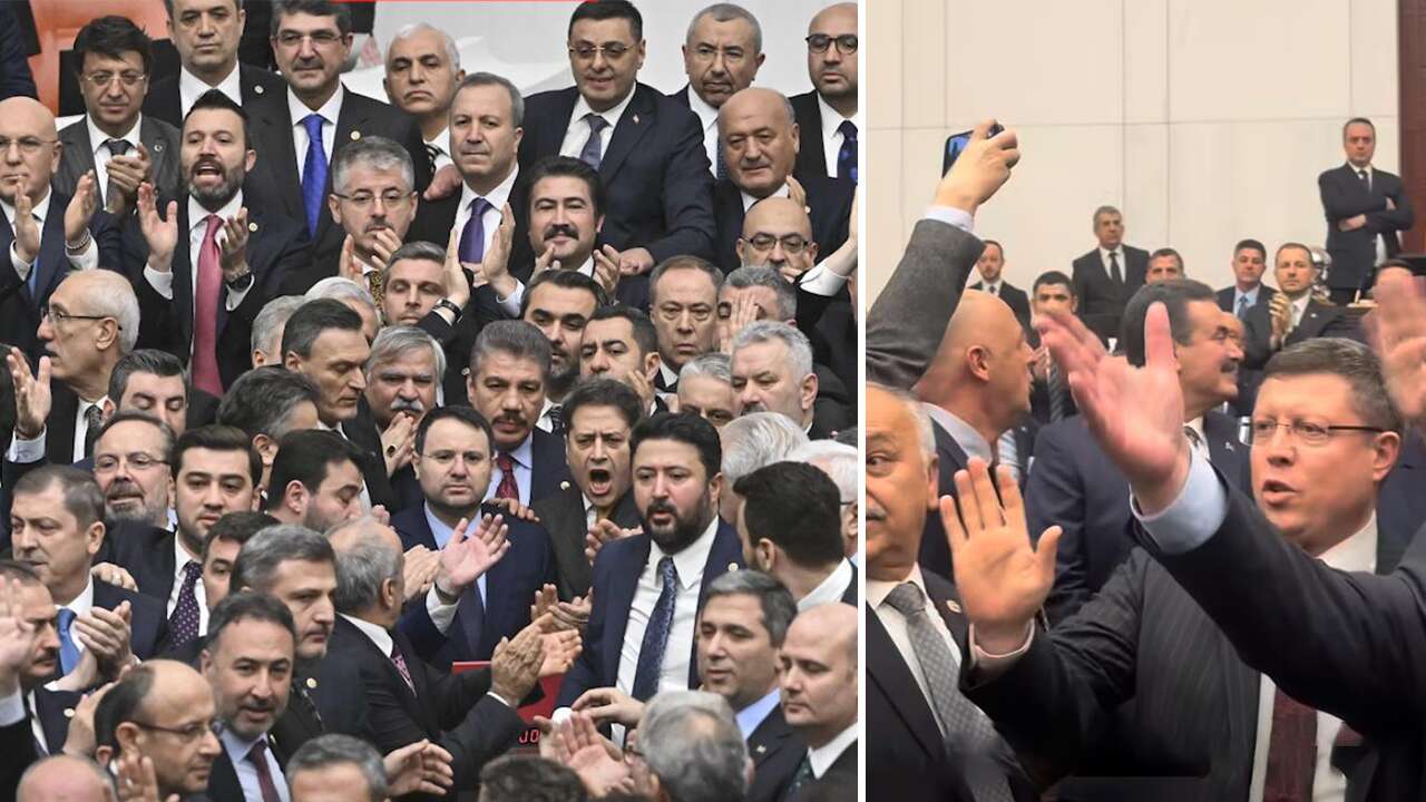 Adalet Bakanı Gürlek’in yemin töreninde yumruklar konuştu