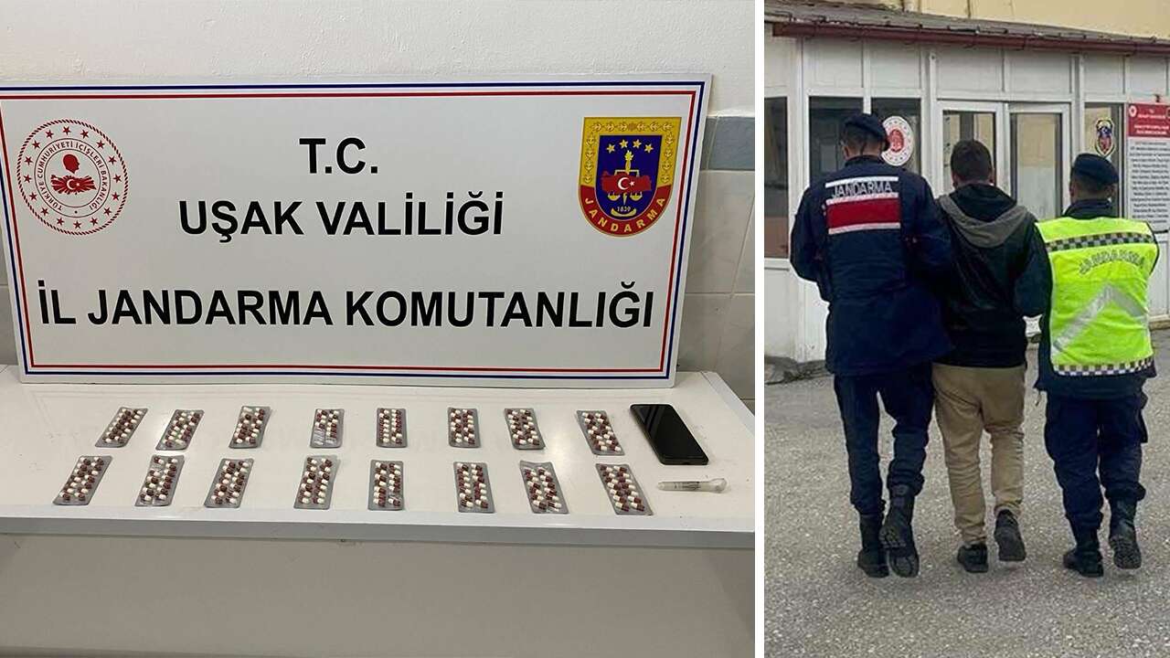 Uşak’ta uyuşturucu operasyonu: 216 hap ele geçirildi