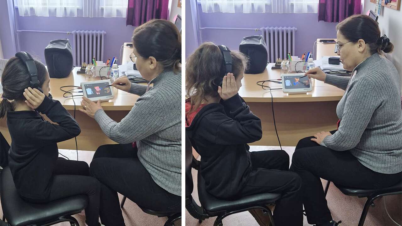 Şefkat İlkokulu’nda öğrencilere işitme testi yapıldı