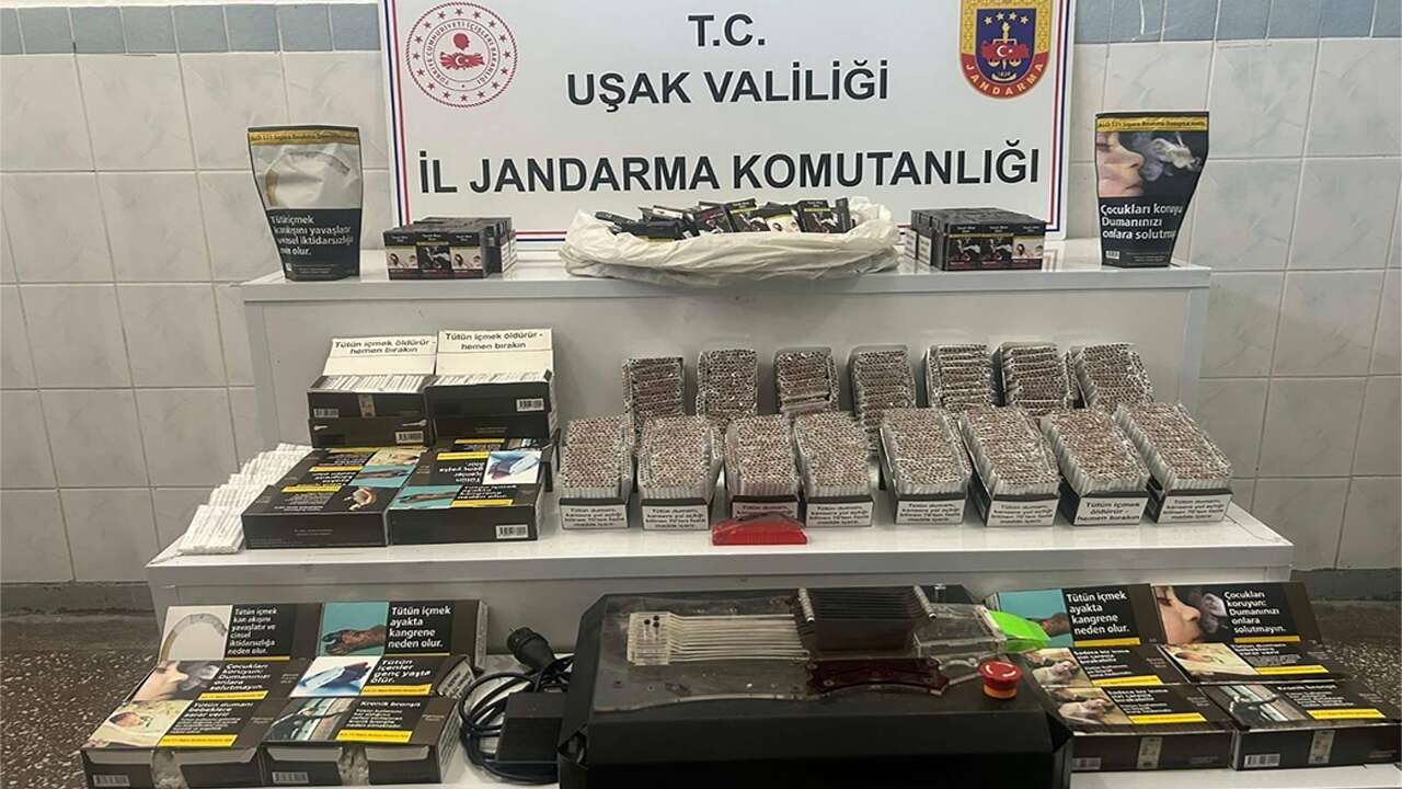 Uşak'ta 100 bin adet kaçak sigara ele geçirildi