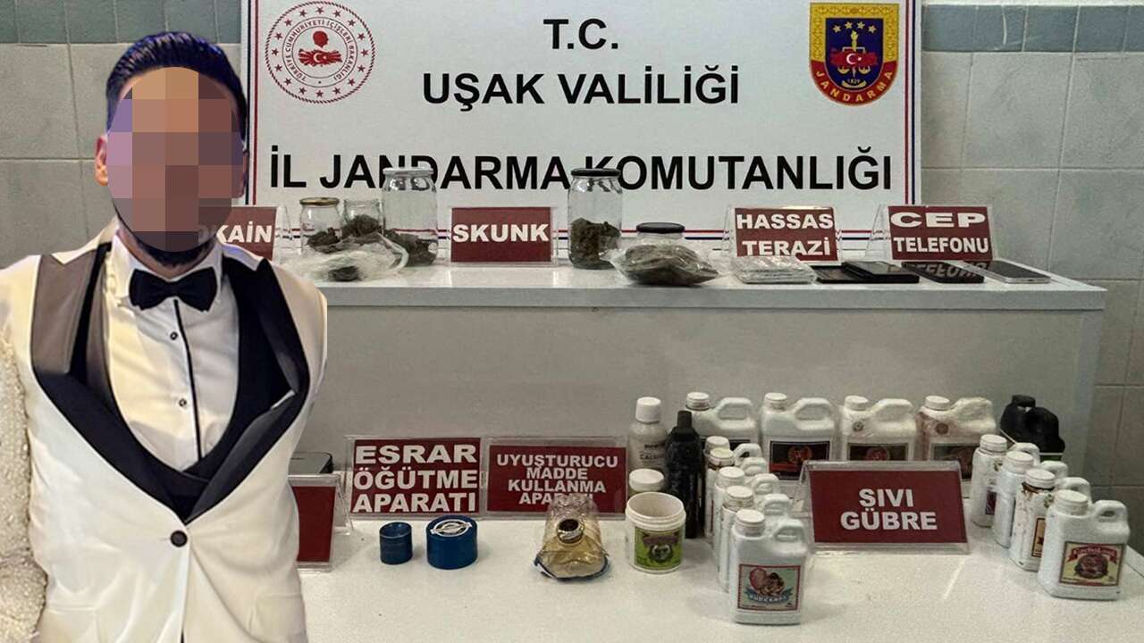 Uşak'lı sarraf uyuşturucudan tutuklandı