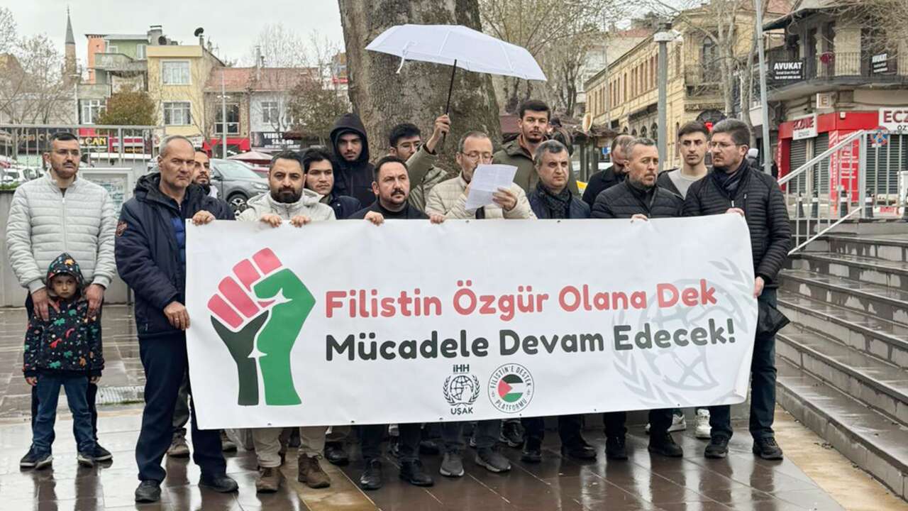 Uşak'ta STK’lardan ABD ve İsrail’e sert mesaj