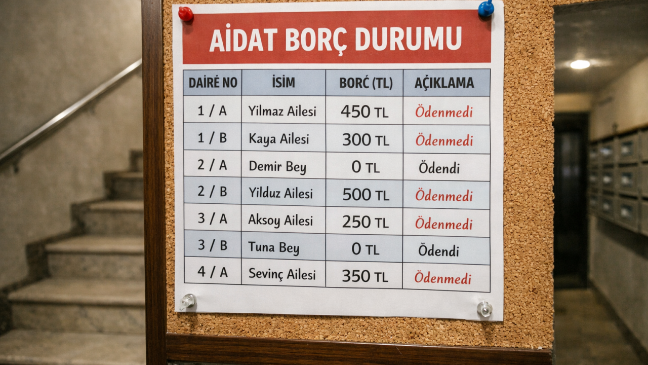 Apartman yöneticilerine yasak: Borç listesi asmak artık suç!
