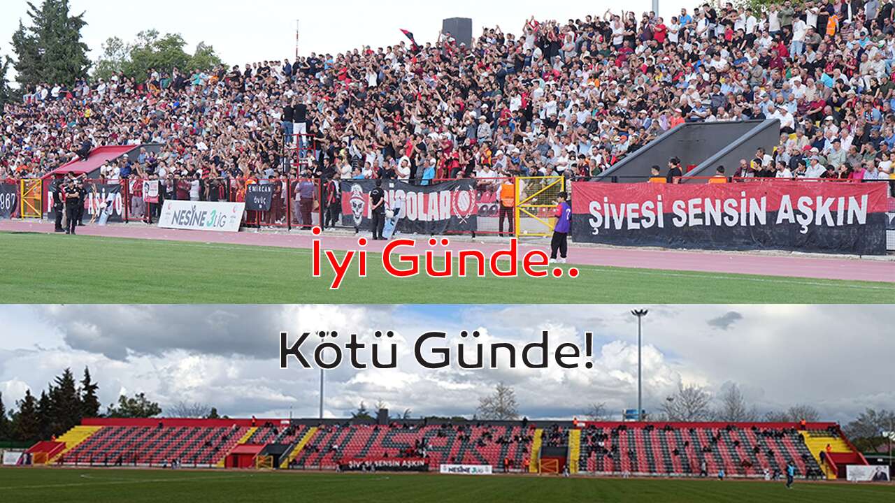 Uşakspor’un zor gününde tribünler boş