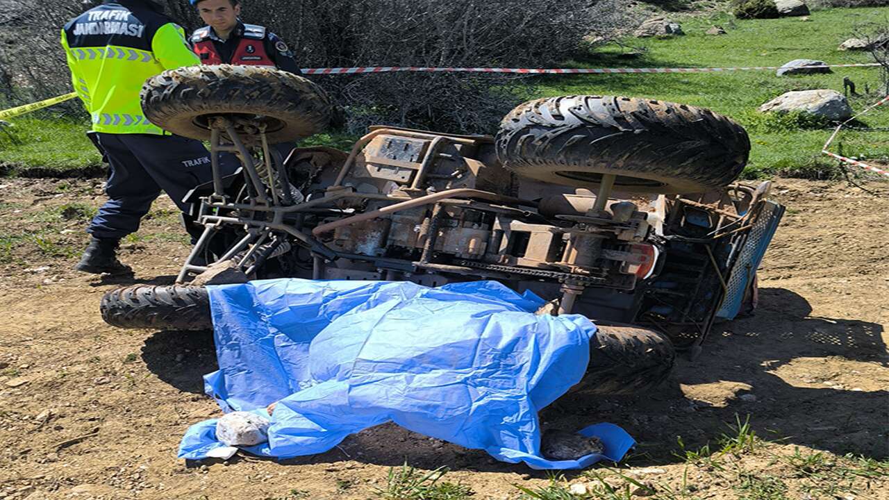 Kütahya'da devrilen ATV'nin sürücüsü öldü