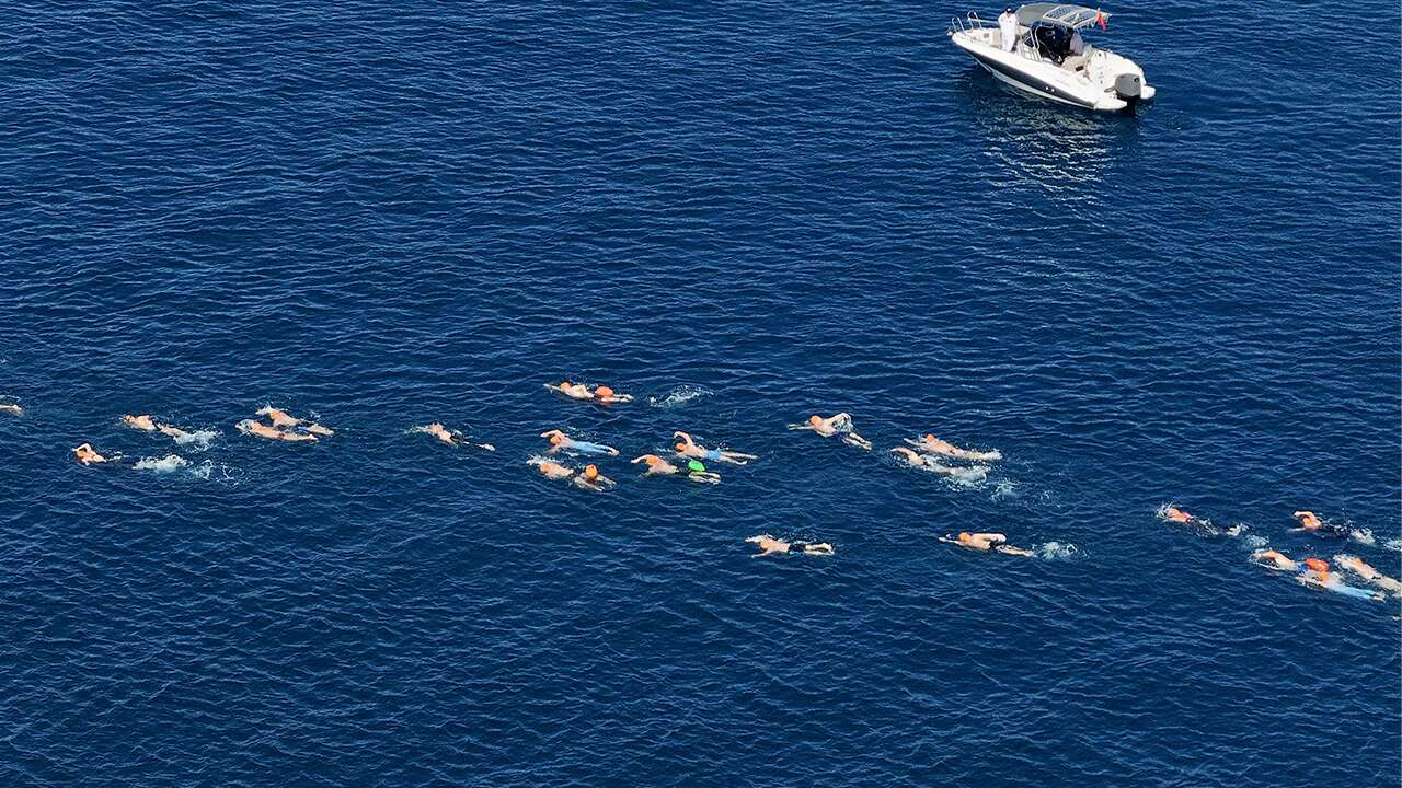 Fethiye'de Uluslararası Göcek Açık Su Yüzme Yarışması sona erdi