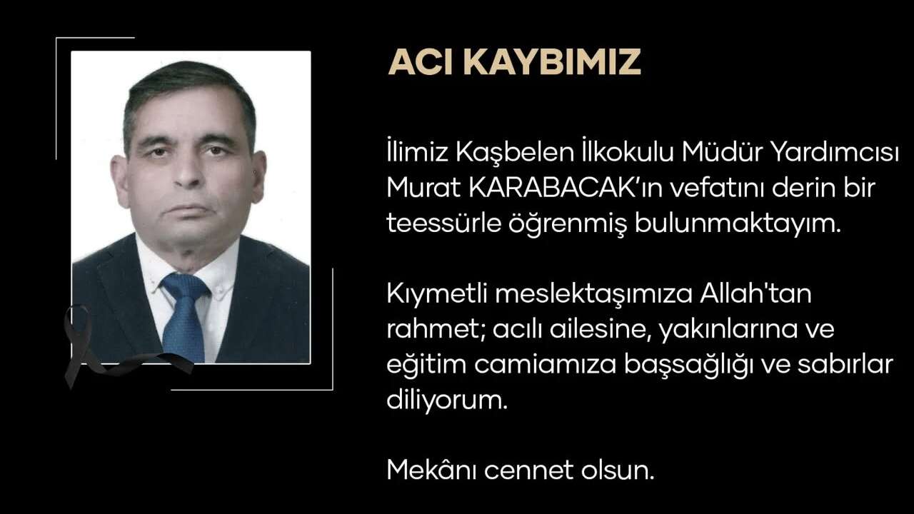 Kaşbelen İlkokulu Müdür Yardımcısı Murat Karabacak