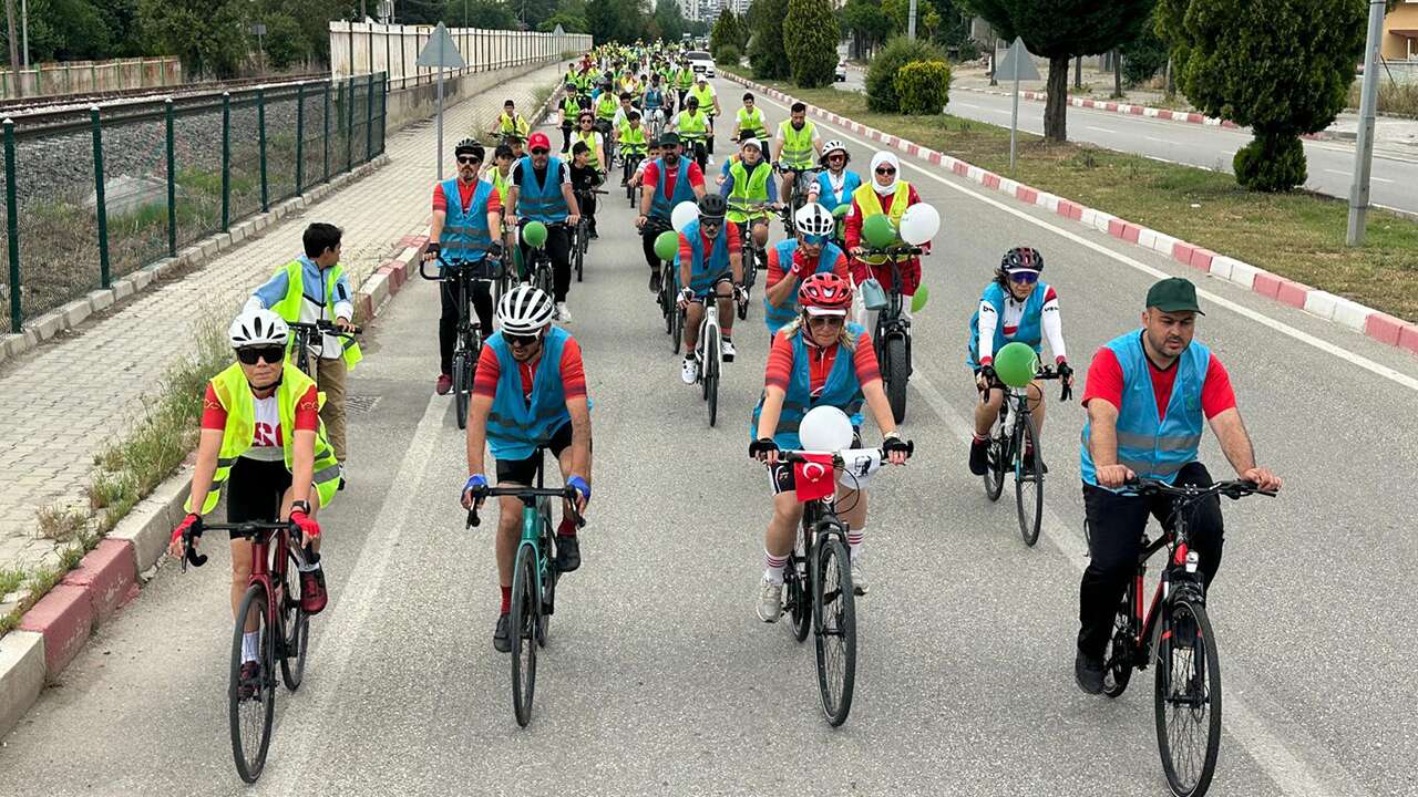 Uşak’ta pedallar bağımlılıkla mücadele için çevirildi