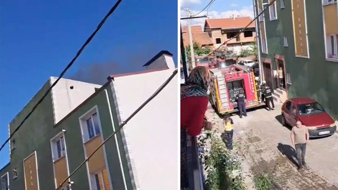 Uşak’ta bir evin çatı katında yangın çıktı