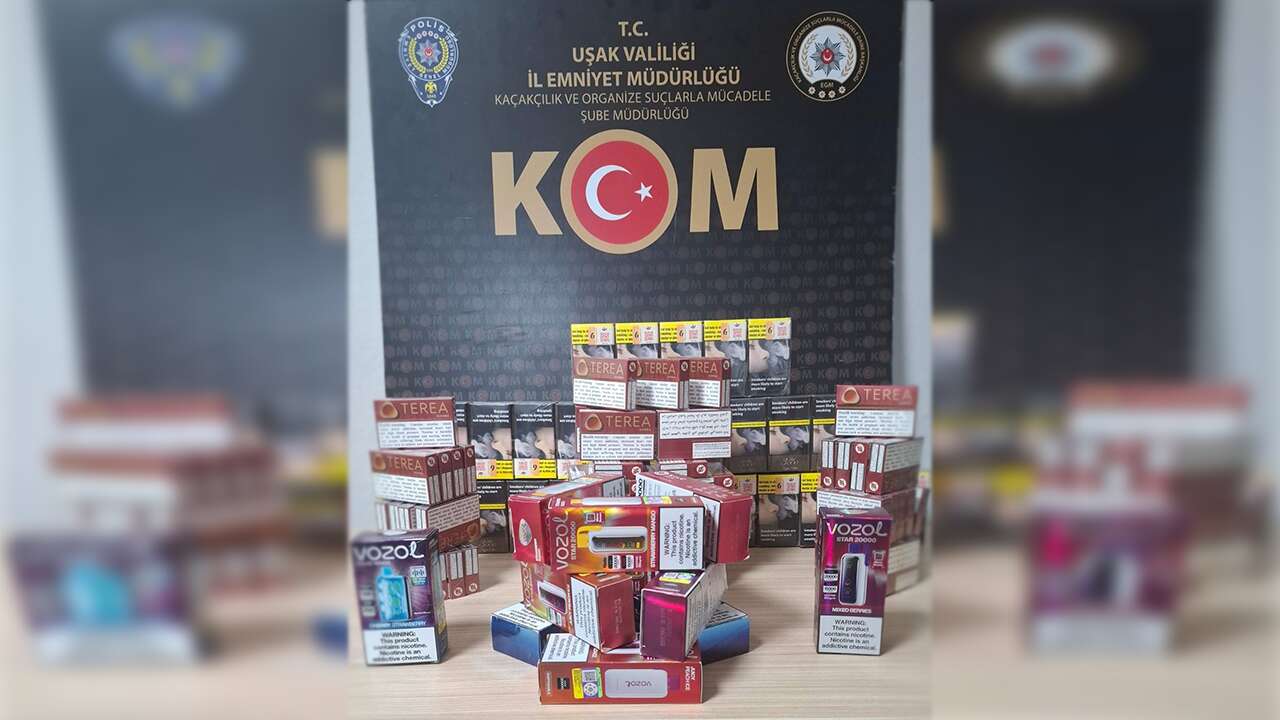 Uşak’ta kaçak elektronik sigara ürünleri yakalandı