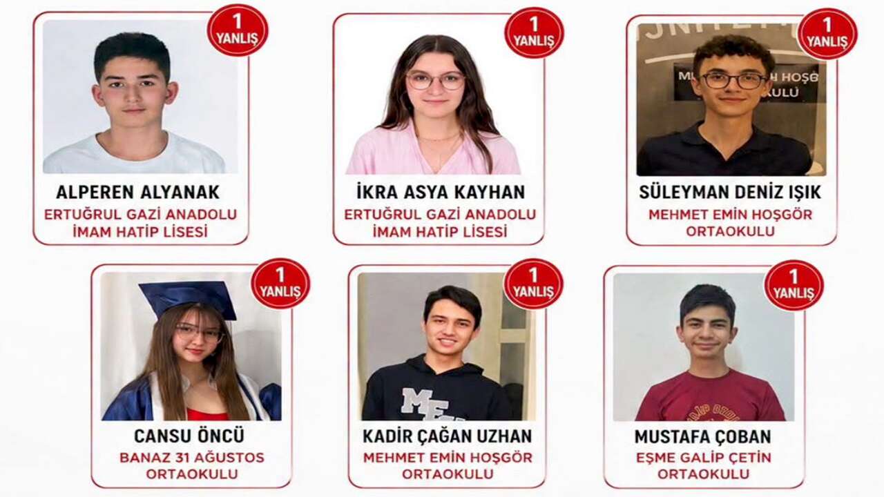 Uşak’ın LGS gururu! 6 Öğrenci sınavı sadece 1 yanlışla tamamladı