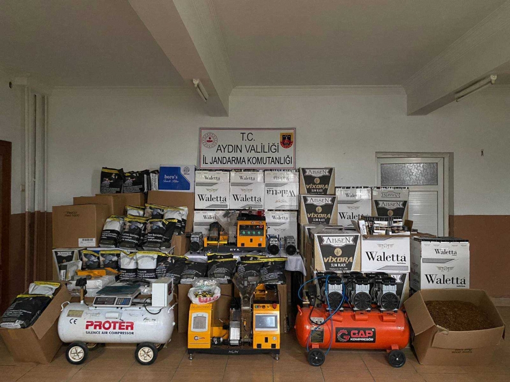 Aydın'da 1 milyon 127 bin 614 makaron ele geçirildi
