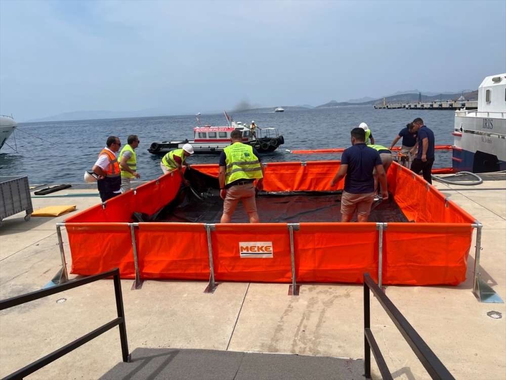 Bodrum'da deniz kirliliğine acil müdahale tatbikatı yapıldı