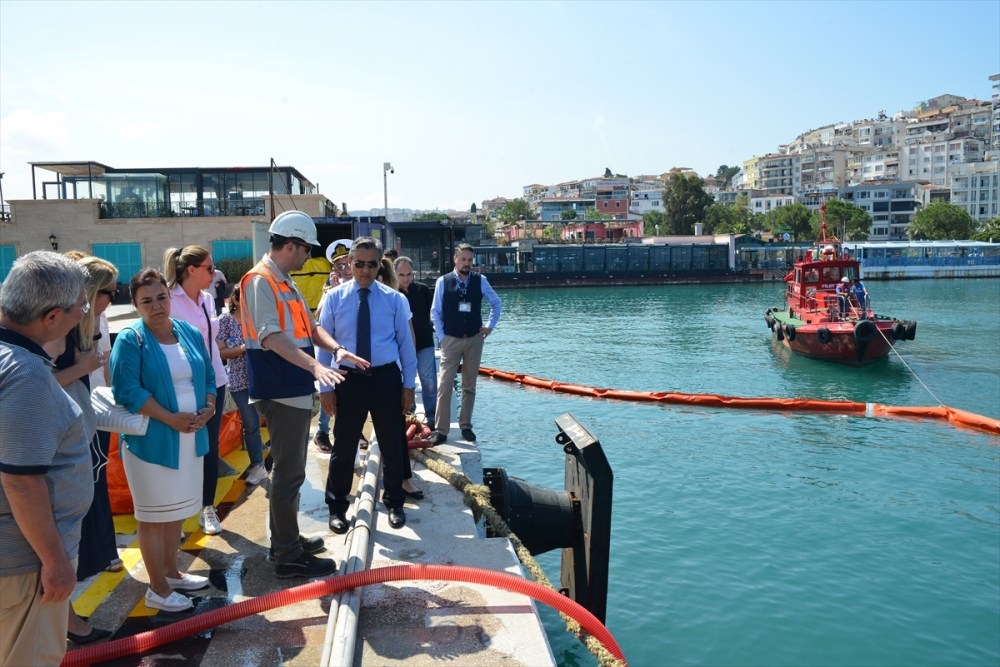Ege Port Limanı'nda deniz kirliliğine müdahale tatbikatı yapıldı