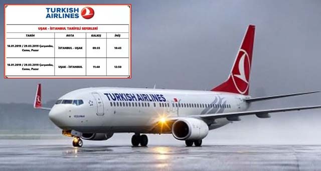 THY, Uşak'ta Uçuşları Yeniden Başlatıyor