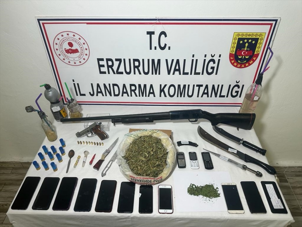 Erzurum merkezli 5 ilde düzenlenen uyuşturucu operasyonda 99 şüpheli yakalandı