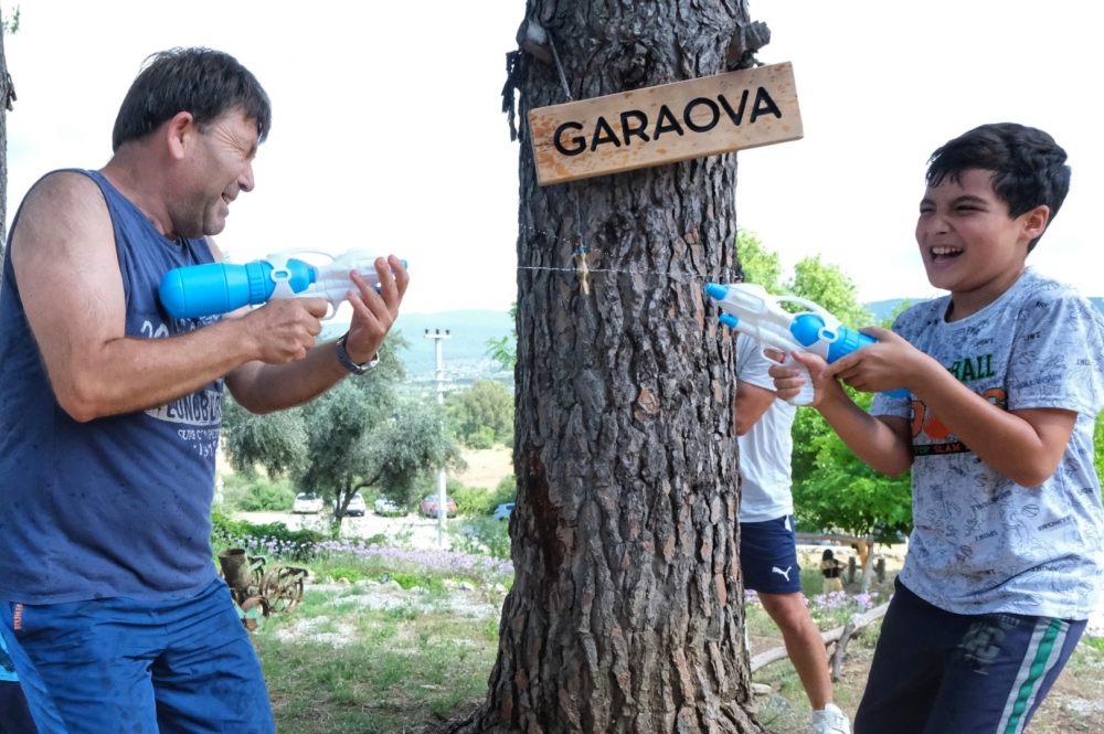 Bodrum'da babalar ile çocukları kampta ağırlandı
