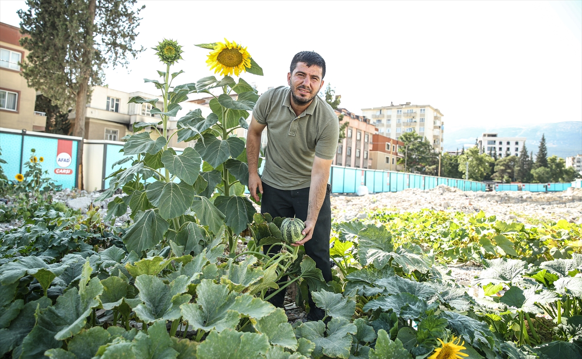 KAHRAMANMARAŞ - Konteyner çarşı, kuruyemişçinin enkazındaki ürünlerle "yeşerdi"