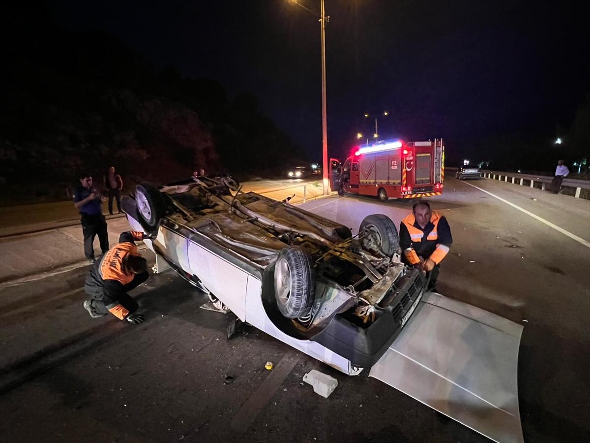 BURDUR - Devrilen otomobilin sürücüsü hayatını kaybetti