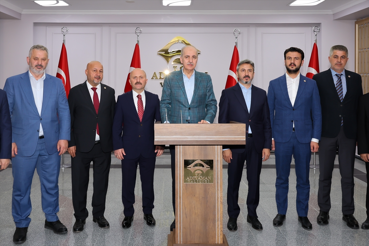 ADIYAMAN - TBMM Başkanı Kurtulmuş, konteyner kenti ziyaret etti (2)