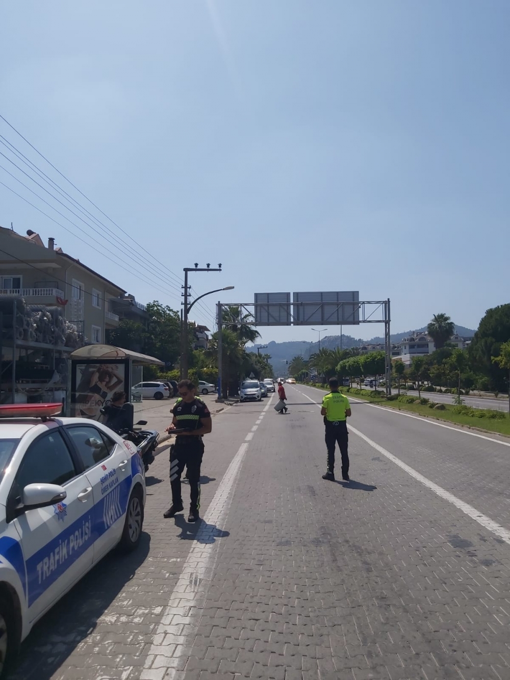 Marmaris'te dron destekli trafik denetimi yapıldı