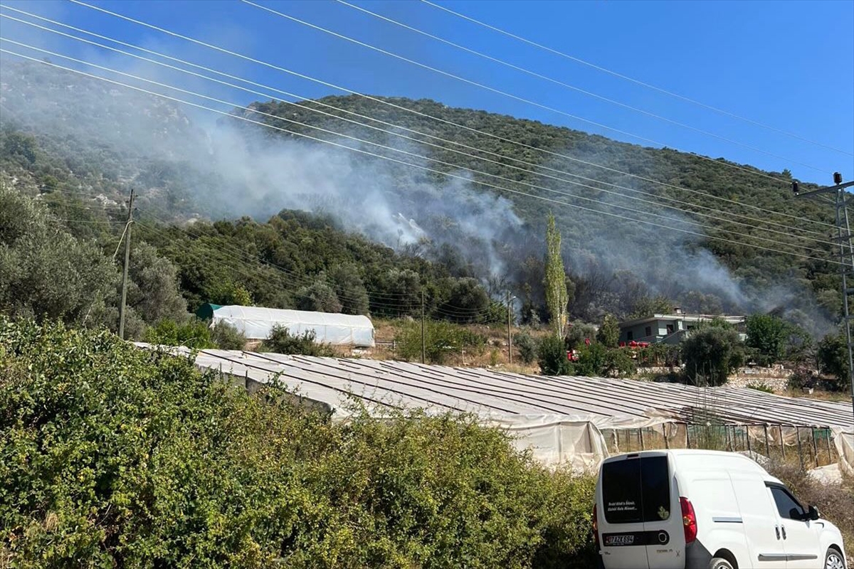 ANTALYA - Kaş ilçesinde makilik alanda yangın çıktı