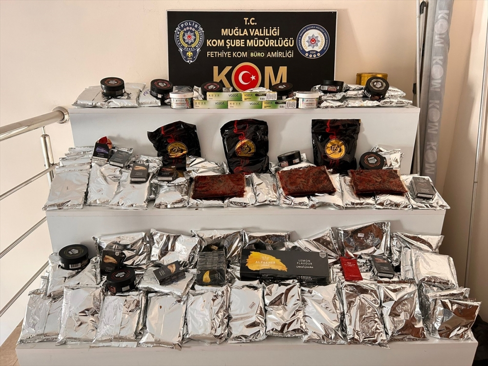 Fethiye'de 45 kilogram kaçak nargile tütünü ele geçirildi