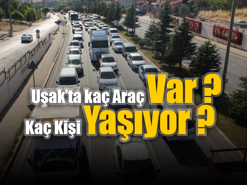 Uşak'ta kaç araç var ? Kaç kişi yaşıyor ?