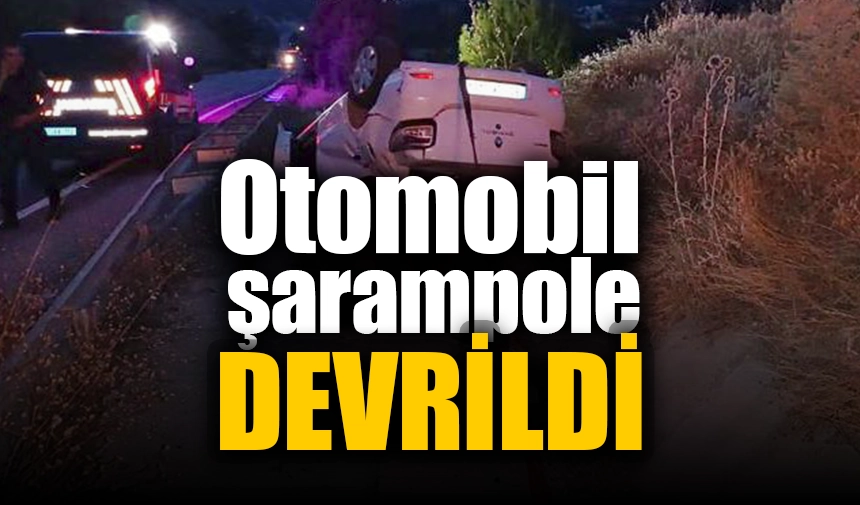 Otomobil şarampole devrildi: 1 yaralı