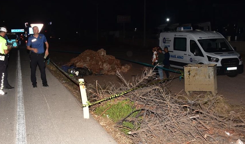 Şarampole devrilen motosikletin sürücüsü öldü