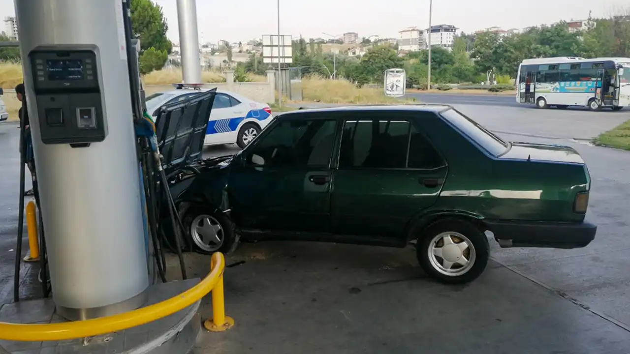 Uşak'ta Benzinlikte Drift Yapmanın Bedeli Ağır Oldu 20 bin 342 lira ceza kesildi