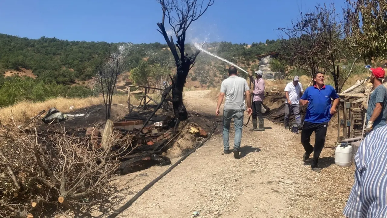 Uşak'a Komşu Şaphane'de Yangın Çıktı: Küyükbaş 8 Hayvan Telef Oldu