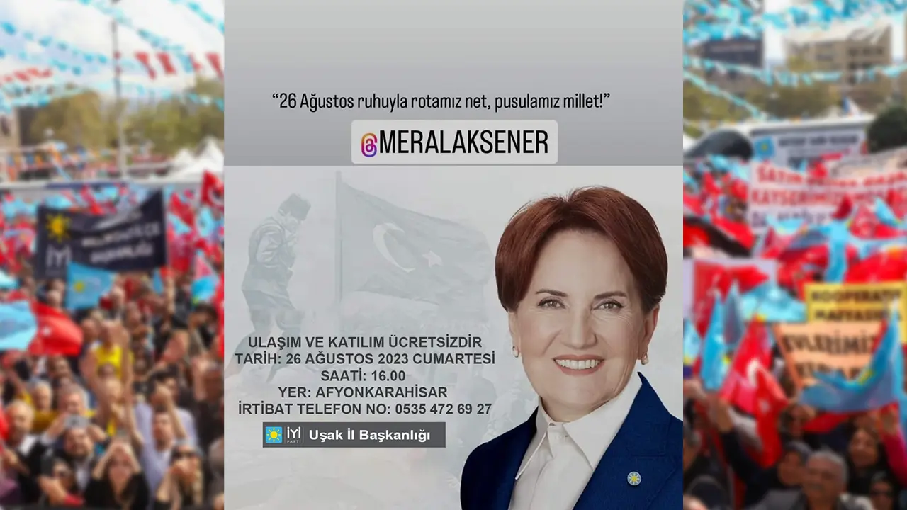 Uşak İyi Parti Afyon'daki Meral Akşener Mitingi İçin Otobüs Kaldıracak