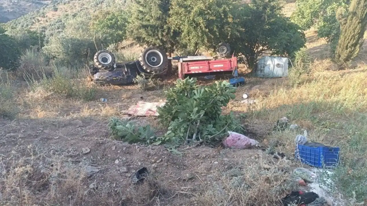Traktör Devrildi Sürücüsü Öldü